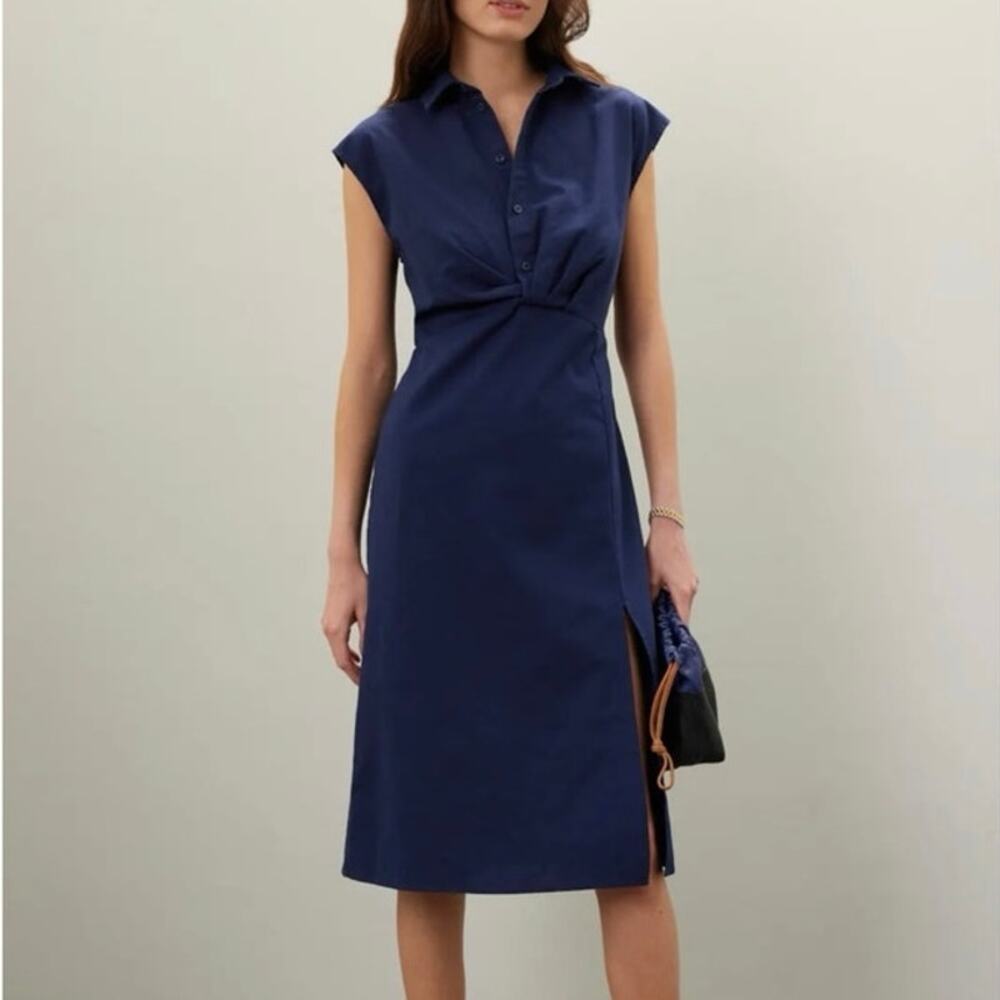 Area Stars Jill cotton navy midi Dress Large